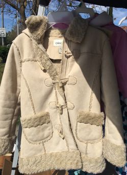 Suede coat for girls