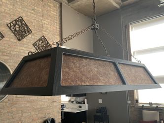 Beautiful pool table light.
