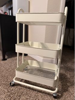 White 3 tier rolling stand