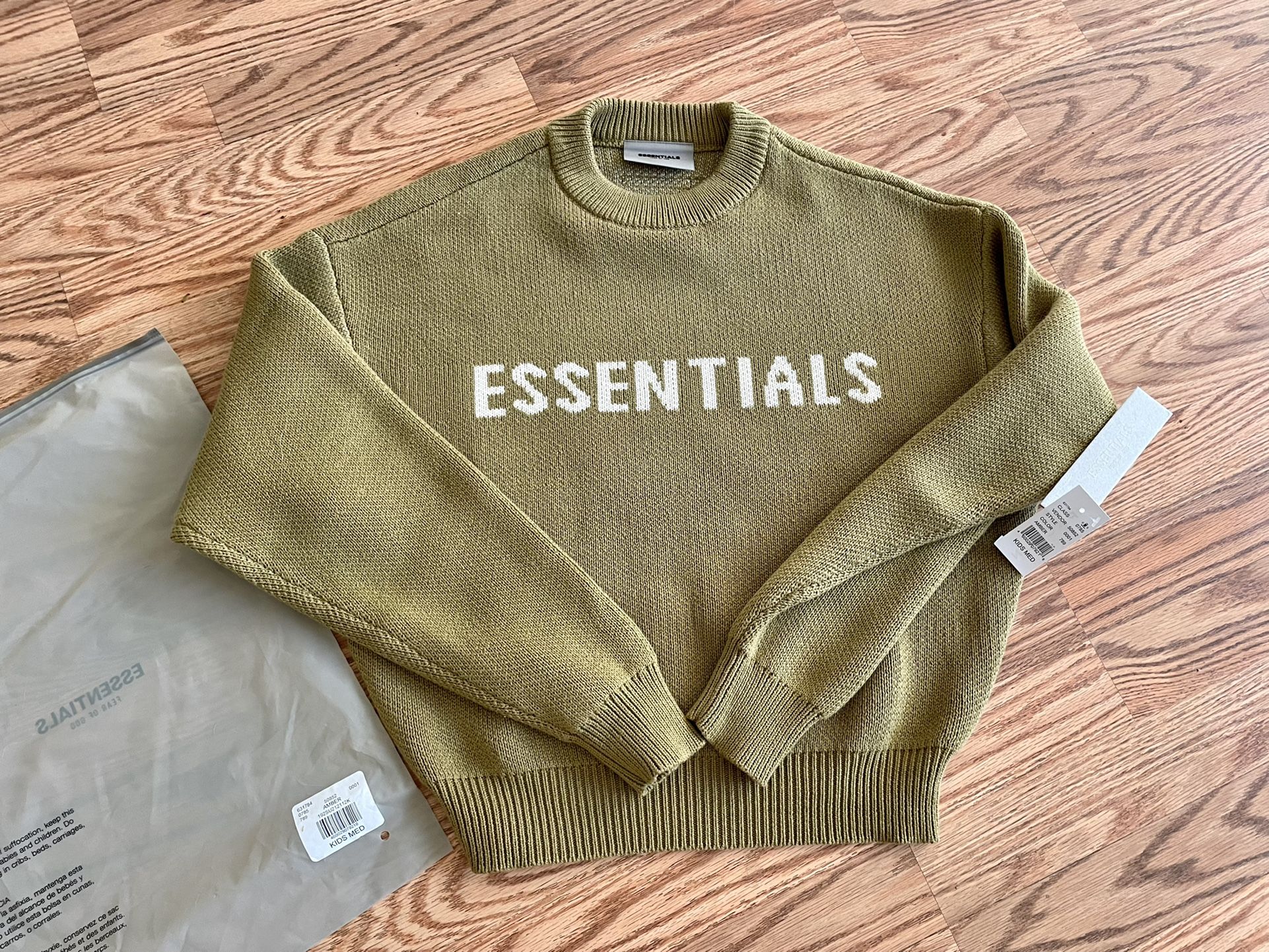 Fear Of God Essentials Knit Crewneck Kids Medium,All Products : American Fashion Style Bags On Sale
