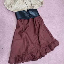New Medium 8 10 Kids Girls Renaissance Peasant Dress Pirate Costume Outfit
