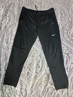Nike Dri-FIT Pants Mens Medium Black Running Leggings Zip Pocket X-Large Reflect