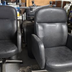 Super Heavy Duty Leather Swivel Chairs All Steel!