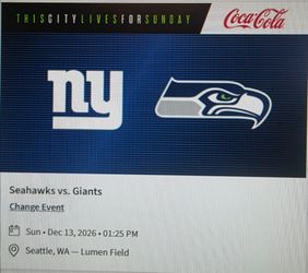 2-4 tickets Seahawks Vs NY Giants
