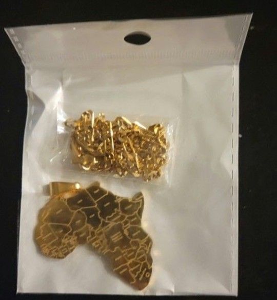 Africa Map Pendant & Necklace