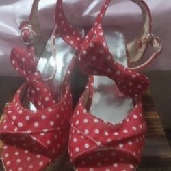 Minnie Mouse Dance Shoes/Patriotic Polka Dots