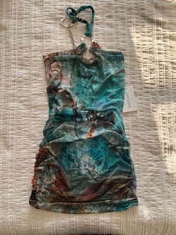 OUTCAST Oceanic/Multicolor Shanti Mini Dress
