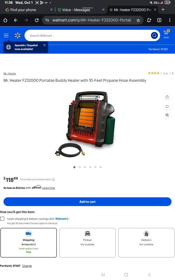 Mr Buddy 9000btu