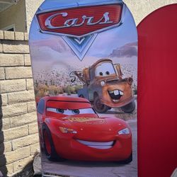 Disney Pixar Cars 7FT Arch Cover - Lightning McQueen & Mater Backdrop