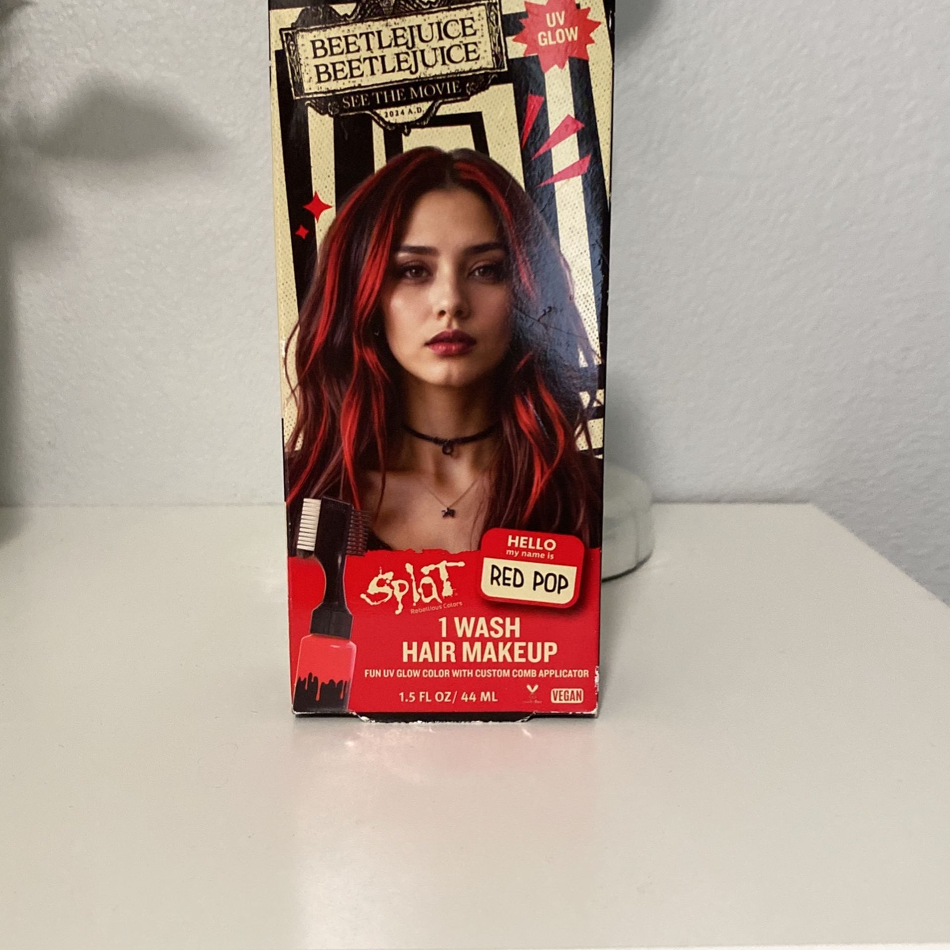 Splat 1 Wash Gel Temporary Hair Color - Red Pop - 1.5 fl oz