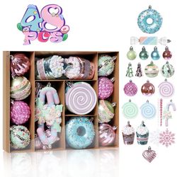 48 PCS Christmas Ornaments Candy Donuts Cupcakes Decorations Christmas Decor