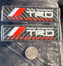TRD Toyota Motor Sports Carbon Fiber Emblems – Set of 2