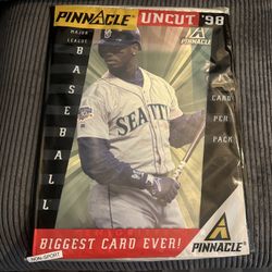 Griffey Jr 1998 Pinnacle Uncut Jumbo Approx 16” X 20” Factory Sealed! New!