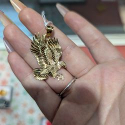 14k Eagle Pendant 