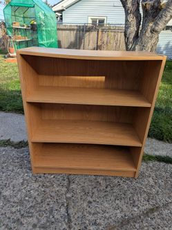 FREE  Adjustable 3-Shelf Wooden Bookcase