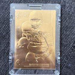 1992 Action Packed Barry Sanders Gold Card Prototype - 43G - 0425/1000