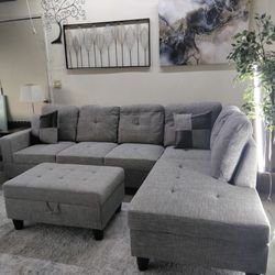 New Gray Sectional Couch Free Delivery 🛋️