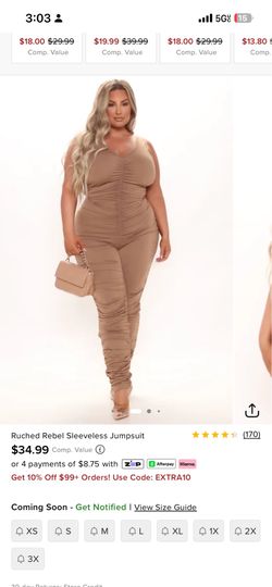 Ruched jumpsuit ! Size 1X