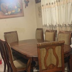 Table And 7 Chairs- 41(W)x81(L )inches &  Height 29-1/2 tall(Table)