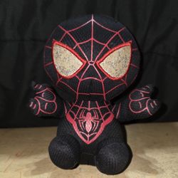 Beanie Baby Miles Morales Spider-Man plush toy. 