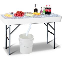 4-Foot Ice Party Table w/ Matching Skirt—New in Box