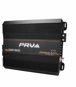 PRV Audio 3200 Watts Monoblock Class D Subwoofer Amplifier, RS3200 BASS 1 Ohm 12 Volts Built-in Crossover Adjustable Bass Boost