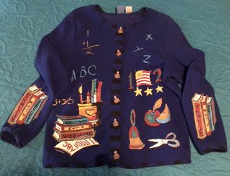 Cute Teacher Inspired Sweater Size Small