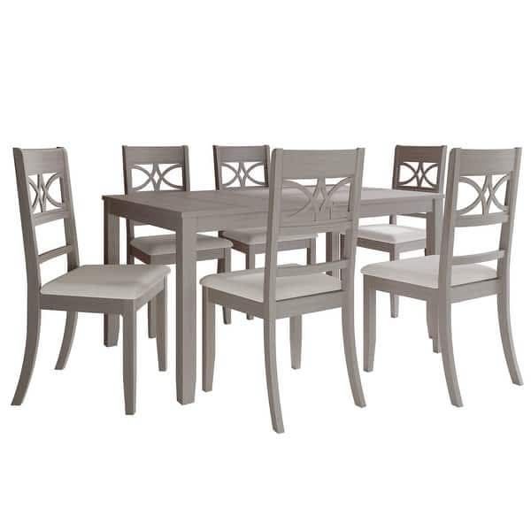 CraftPorch Mid-Century Modern6 piece Wooden Dining chairs- White