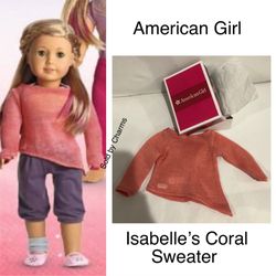 American Girl ISABELLE Coral Sweater