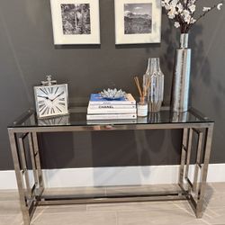 Console table and bench