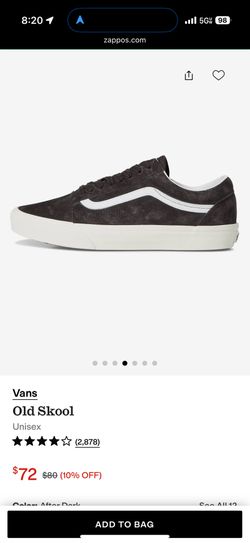 8.5 Women/6.5Men Vans