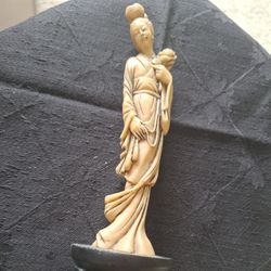 Asian Style Carved Female Figurine 
