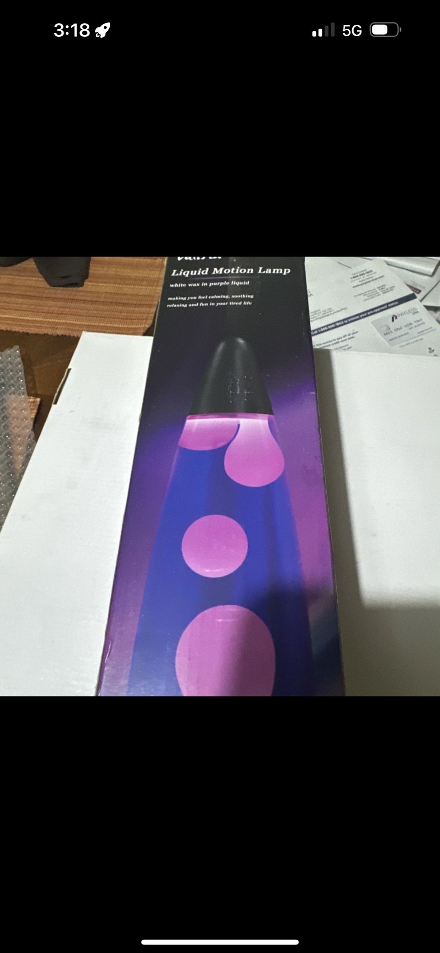 Vanful 13” Purple Liquid Lava Lamp W/white Wax New In Box Vintage