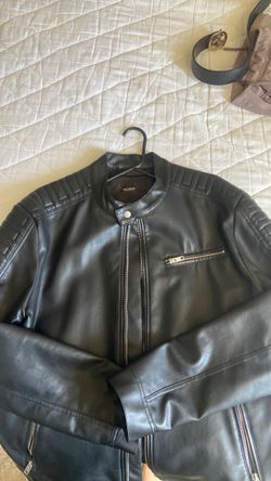 Pull&Bear Black Faux Leather Biker Jacket