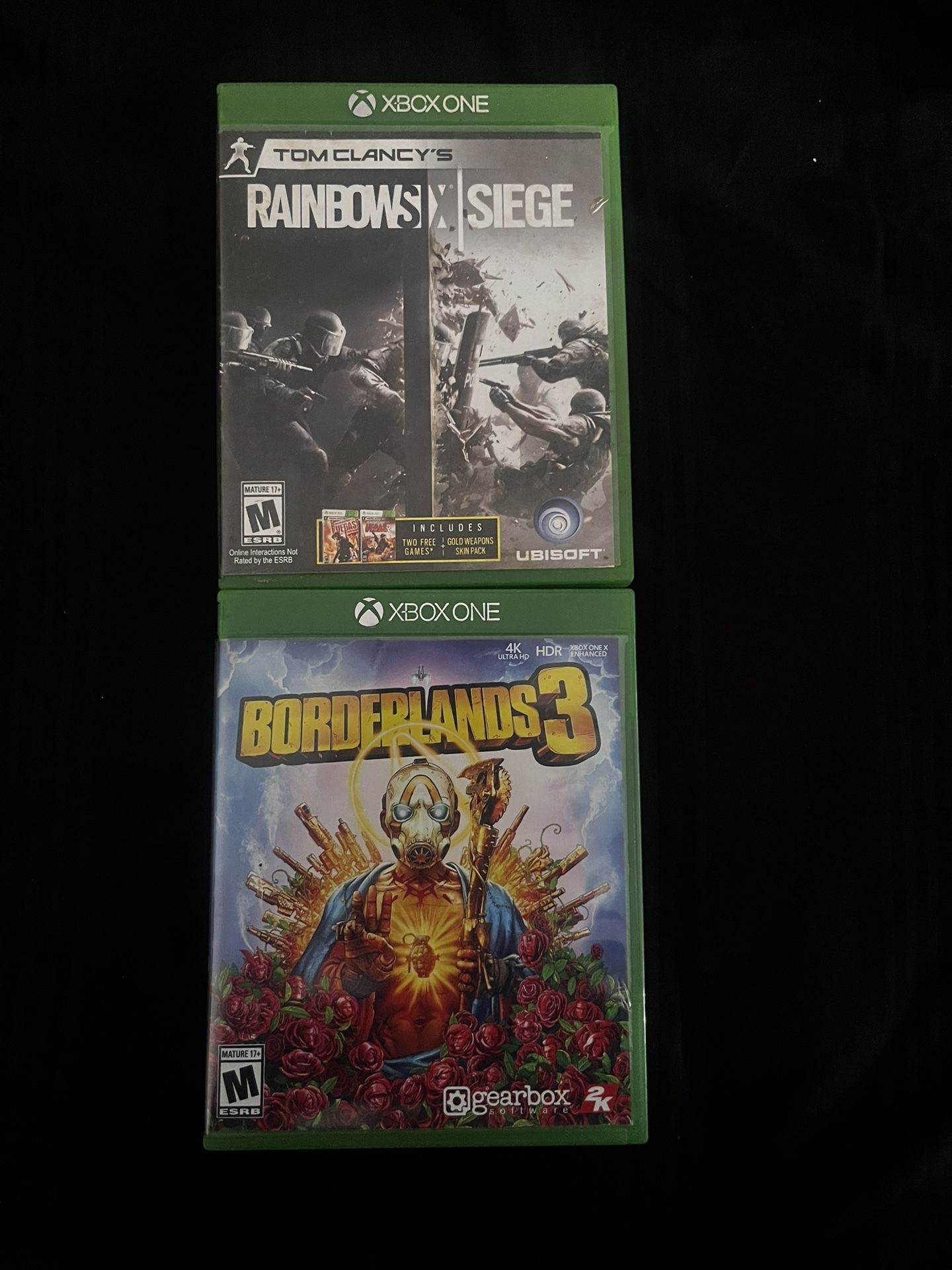 Xbox One Borderlands & Rainbow Six Siege 