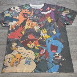 Rare Pokemon all-over print shirt 2015 