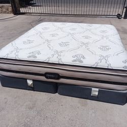 King Beautyrest Black Pillowtop Mattress And Box Spring 