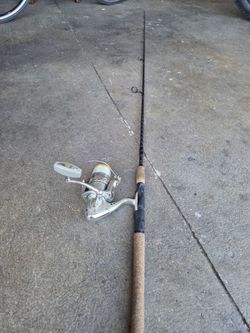Caña de pescar con carrete  en buenas condiciones  con línea de  15lbs lista para pescar