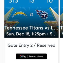 Chargers Titans Tickets Dec.18
