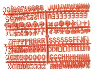 Nomnu Halloween Orange Letters for Letterboard