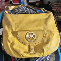 Yellow Leather MK HOBO bag