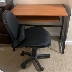 Desk  38”x 23” And  Chair 