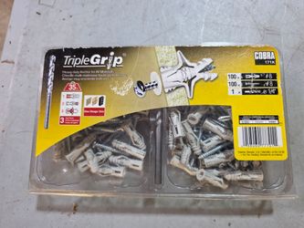Brand New: triple grip cobra drywall anchors with screws