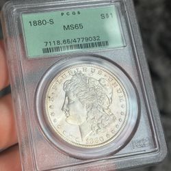 1880-S Morgan Silver Dollar Coin OGH