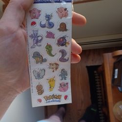 Vintage 1999 Pokemon Stickers Still In Plastic 