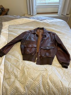 Avirex Type A-2 Leather Flight Jacket – Size 46 – Made in USA