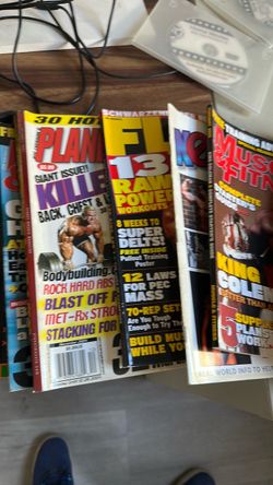 Vintage Muscle and fitness magazines for sale. Ranging from the 80’s -2000’s.