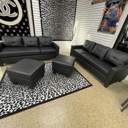 2 sofas and 2 ottoman brand new set $499 only available for pick up or delivery