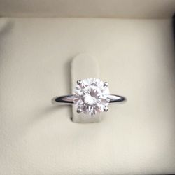 2.11 Carat Diamond (Lab Created Moissanite) In 14K White Gold