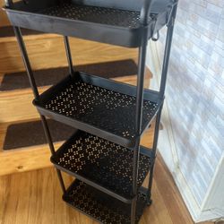 New 4 Tier Plastic Rolling Storage Cart